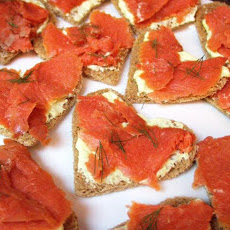 Smoked Salmon and Wasabi Tea Sandwiches