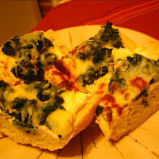 Mozzarella and Spinach Crostini