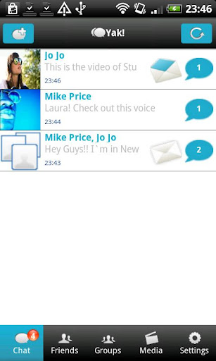 yak-messenger for android screenshot