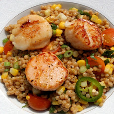 Seared Scallops with Israeli Couscous