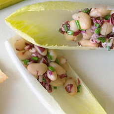 Endive Spears with White Bean Radicchio Salad