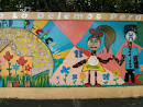 Mural Materiales Reciclados Escuela Albergue Infantil