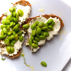Tartine of Farmer's Cheese, Fresh Beans & Herbes de Provence