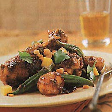 Curried Chicken Legs with Okra and Potatoes
