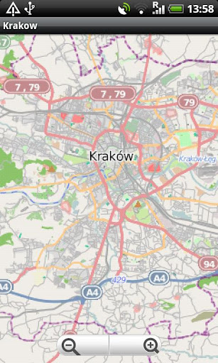Krakow Street Map