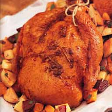 Lemon-Ginger Chicken with Roasted Root Vegetables