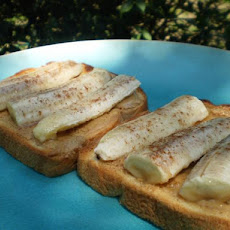 Grilled Banana, Peanut Butter and Honey on Toast (Diabetic)