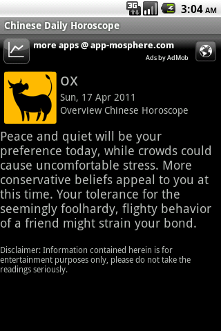 Chinese Daily Horoscope