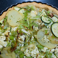 Leek and Potato Tart with Gruyère