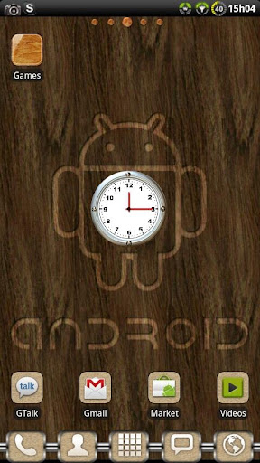 Brushed Clock widget