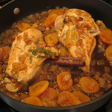 Chicken Tagine with Apricots and Sliced Almonds