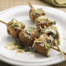 Curried Beef Kabobs With Jade Sauce