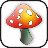 Mushroom doo-dad red/yell mobile app icon