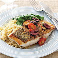 Sea Bass with Tomatoes and Olives