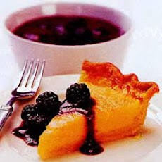 Lemon Chess Pie with Blackberry Compote