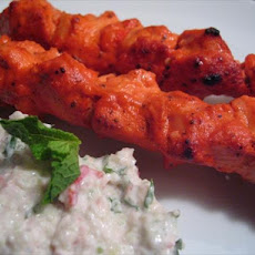 Chicken Tikka With Cucumber Raita