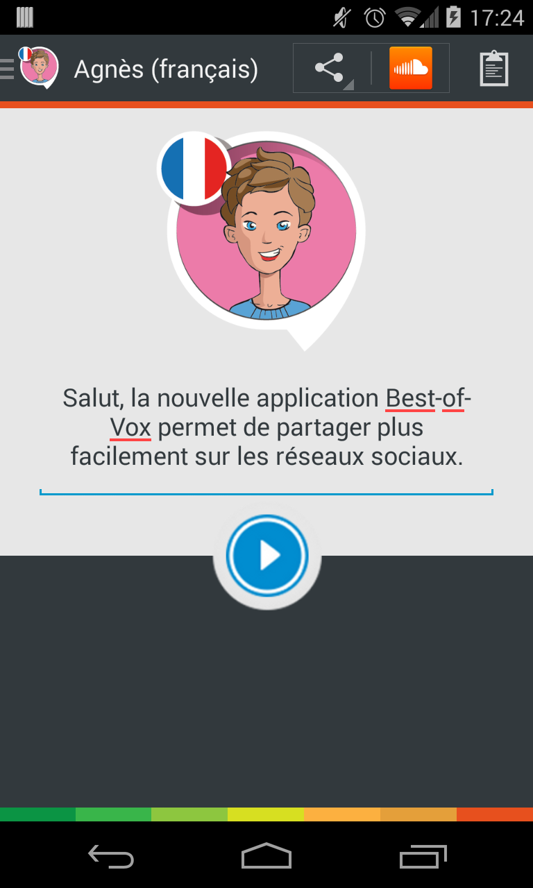 Android application Agnès voice (French) screenshort