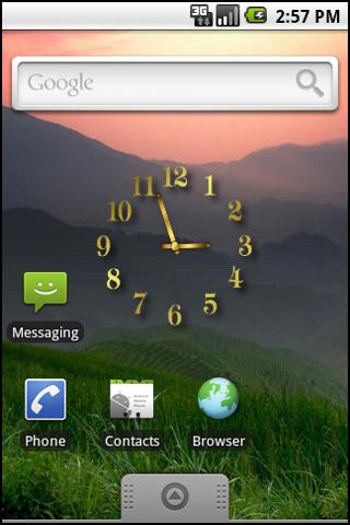 Gold Clock Widget