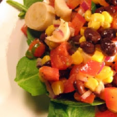 Kickin' Hot Grilled Veggies & Black Beans Salsa