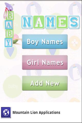 Free Boy Girls Baby Names