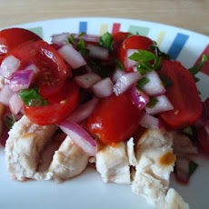 Grilled Chicken With Tomato-Raspberry Salsa