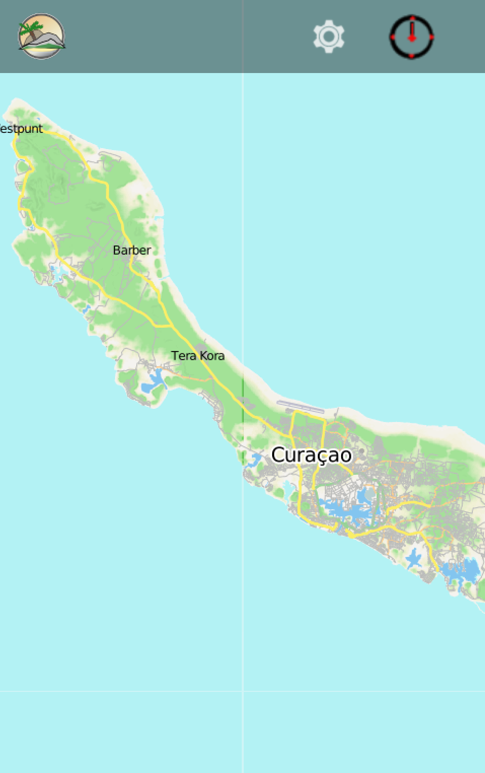 Android application CURAÇAO &amp; BONAIRE travel map screenshort