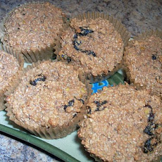 Super-Low-Fat, Lower Carb, Vegan Apple-Raisin Wheat Bran Muffins
