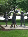 Children playing statue