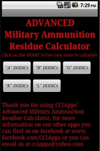 Advanced Mil Ammo Residue Calc