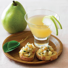 Caramelized Pear and Sage Crostini