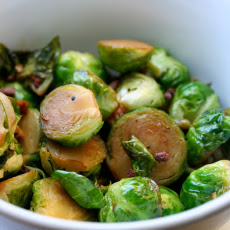 Garlicky Stir Fried Brussels Sprouts with Szechuan Peppercorns