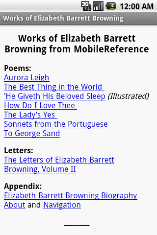 Works of Elizabeth B. Browning