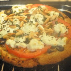 Goat Cheese, Tomato, and Basil Pizza