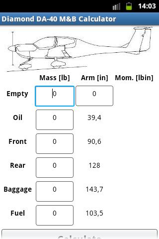 Diamond DA-40 Mass Balance