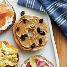 Peanut Butter, Honey, and Raisin Bagel