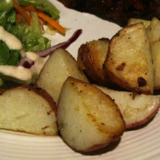 Crispy Garlic Lemon Potatoes