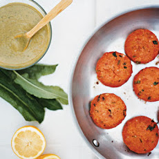 Salmon Cakes with Sorrel Sauce