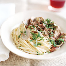 Spaghetti with Beef Mushroom Sauce