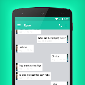 EvolveSMS Theme Sliver Turq.apk 5.5.2