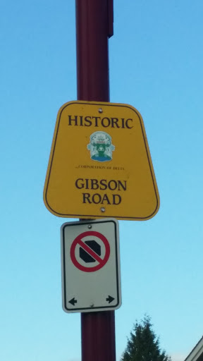 Gibson Road Historic Marker -Westbound