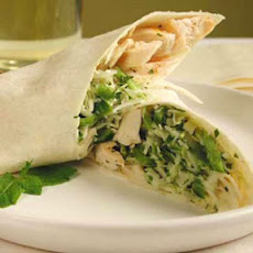 Chicken and Mint Coleslaw Wraps