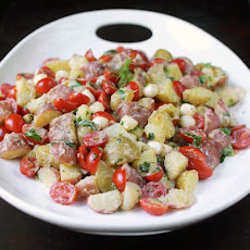 Tomato & Mozzarella Potato Salad with Lemon-Buttermilk Dressing