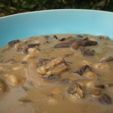 Creamy Mushroom Soup With Little White Beans