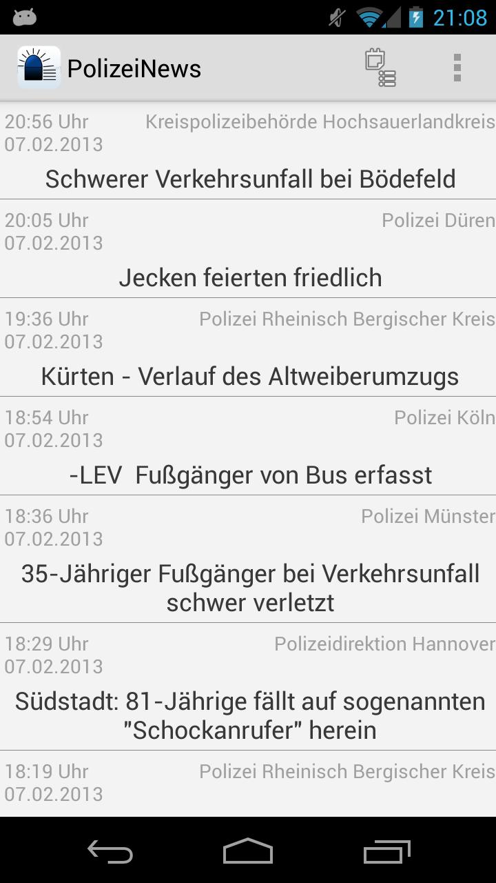 Android application PolizeiNews Free screenshort