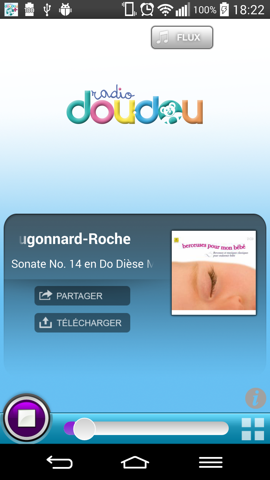 Android application Radio Doudou Plus Berceuses screenshort