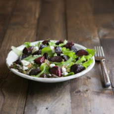 Maple Roasted Beet and Goat Cheese Salad
