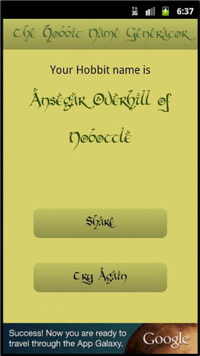 【免費娛樂App】The Hobbit Name Generator-APP點子