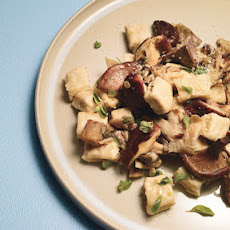Ricotta Gnocchi with Mushrooms and Marjoram