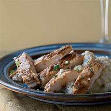 Spicy Apple-Glazed Chick 'n' Grits Gorgonzola