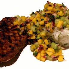 Pork Chops with Mango-Basil Sauce